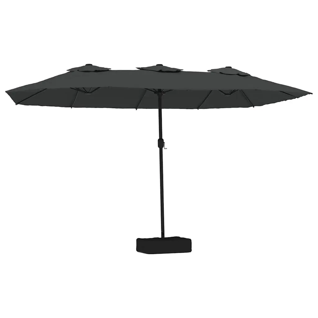 Double-Head Parasol Anthracite 449x265cm Outdoor Garden Umbrella Shade Canopy