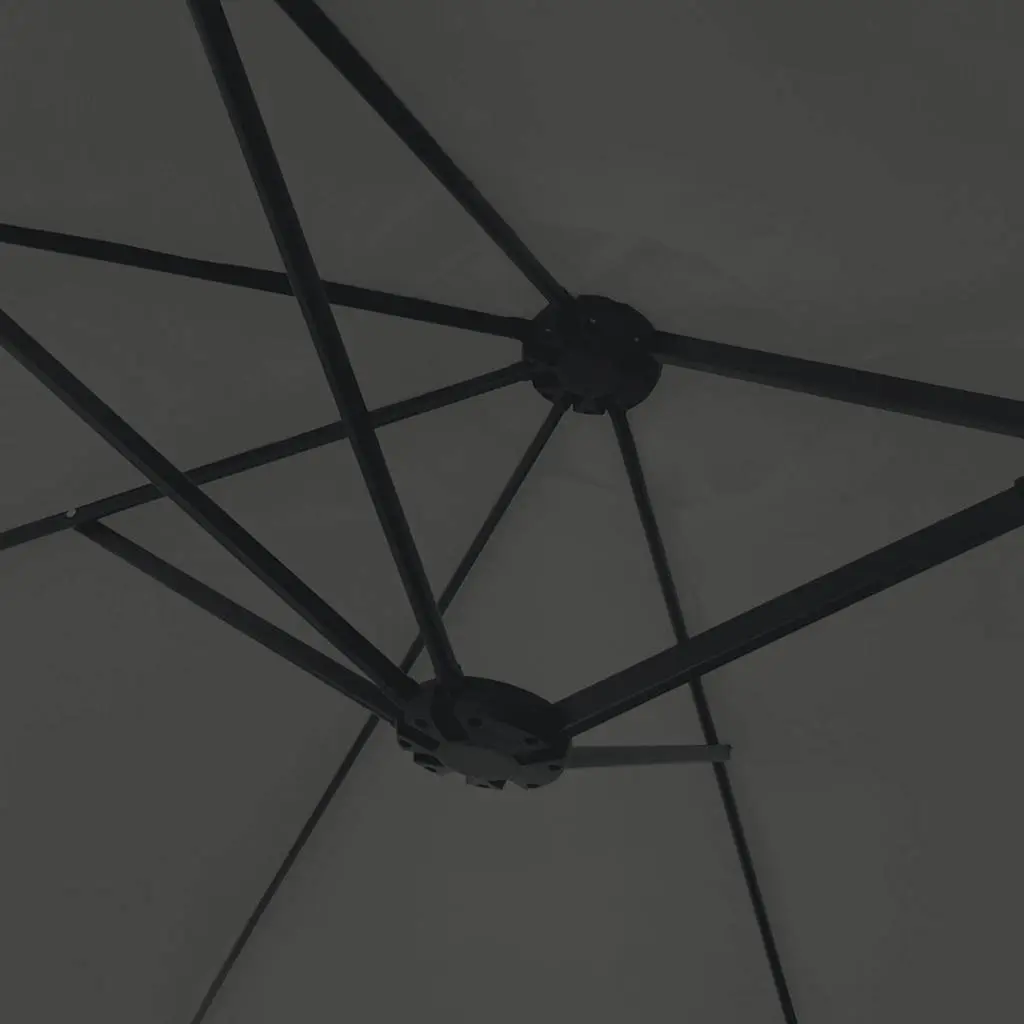 Double-Head Parasol Anthracite 449x265cm Outdoor Garden Umbrella Shade Canopy