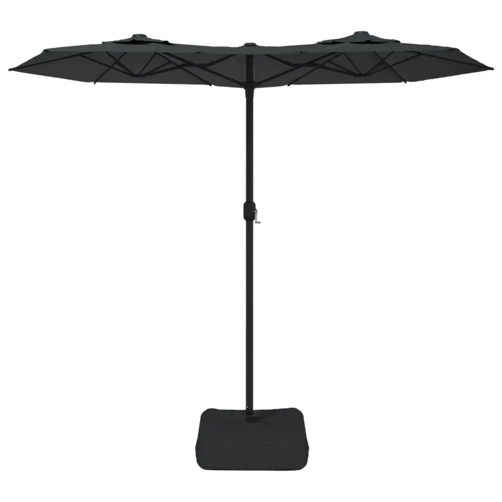 Double-Head Garden Parasol Anthracite Crank 316x145cm