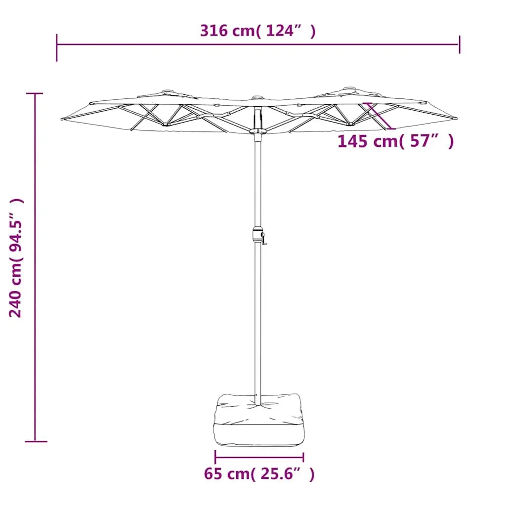 Double-Head Garden Parasol