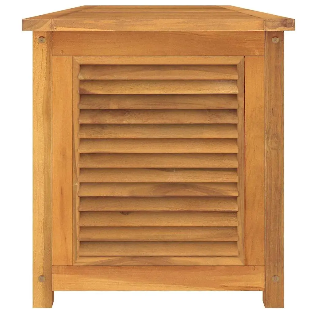 Garden Storage Box 150x50x55cm Solid Teak Wood Outdoor Furniture with Louvres