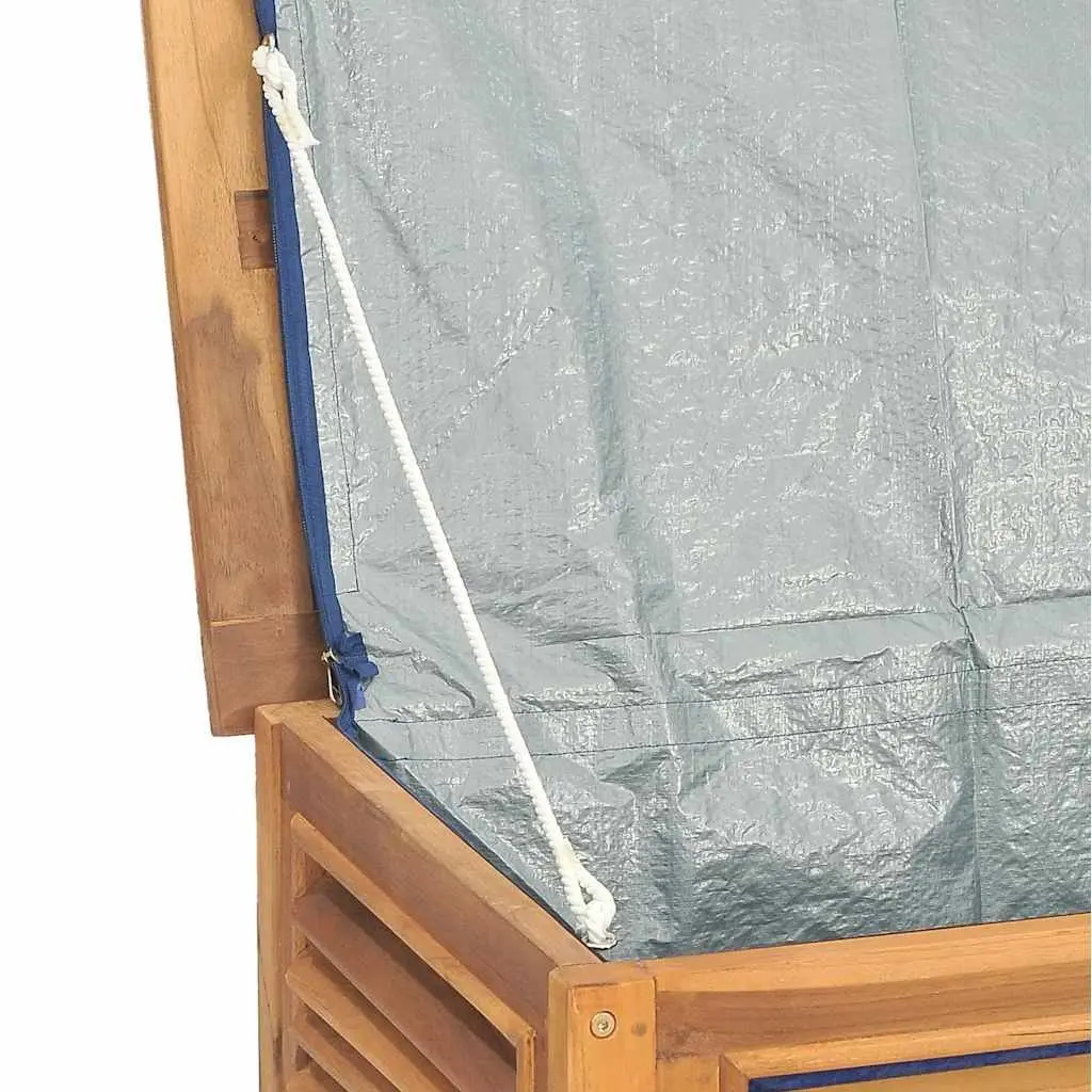 Garden Storage Box 150x50x55cm Solid Teak Wood Outdoor Furniture with Louvres