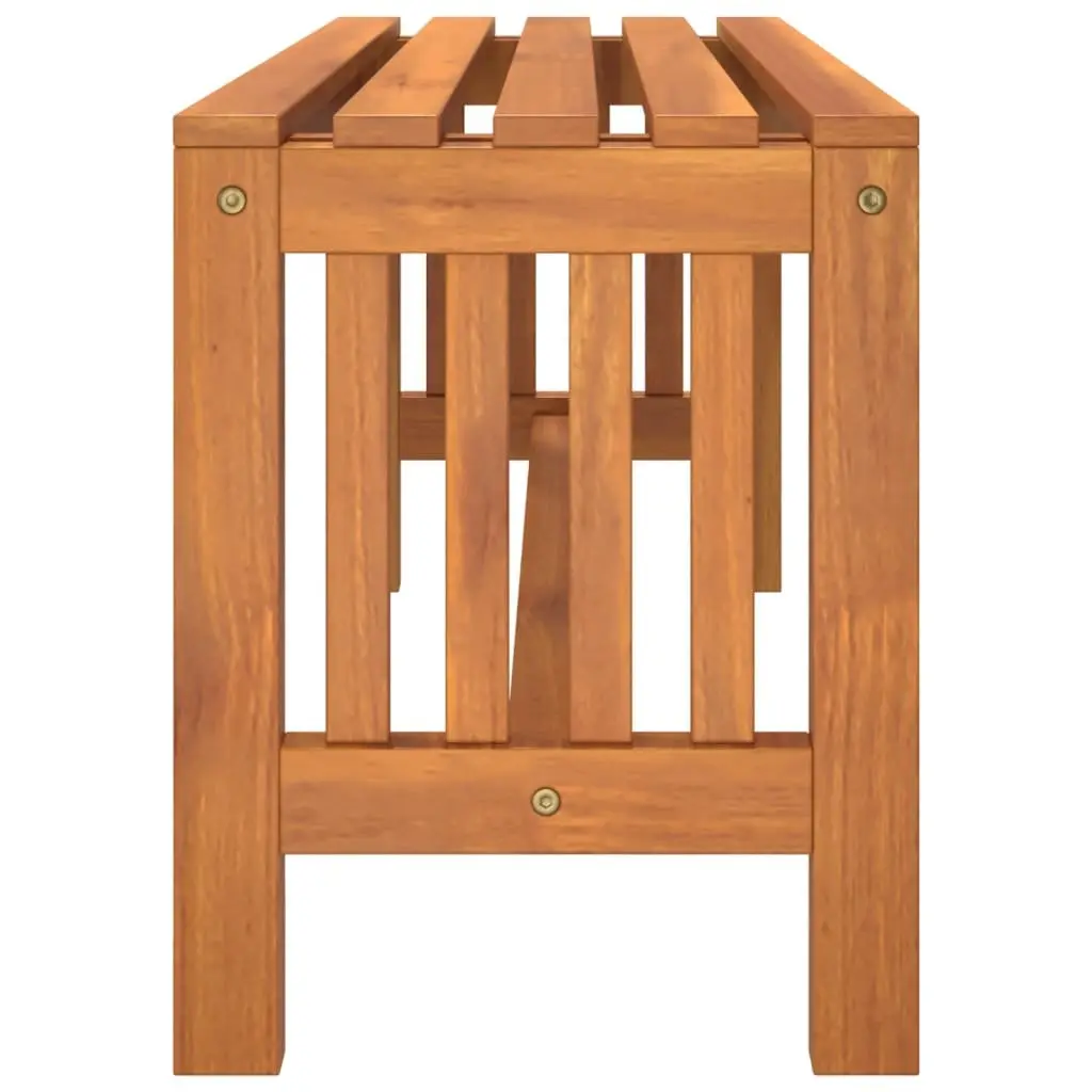 Outdoor Garden Bench 110cm Wooden Patio Seating Backyard Furniture Slatted