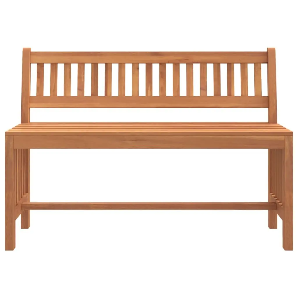 Outdoor Garden Bench 110cm Solid Wood Patio Seating Backrest Brown