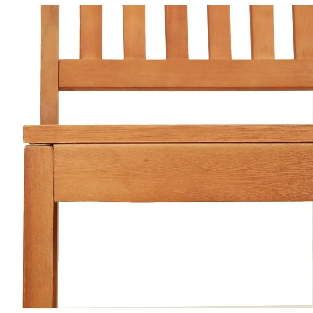 Outdoor Garden Bench 110cm Solid Wood Patio Seating Backrest Brown