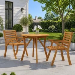 Your Perfect Round Garden Table 85 cm in Solid Wood