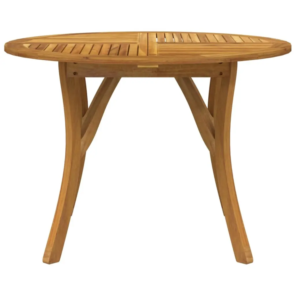 Garden Table Ø 110 cm Solid Acacia Wood Outdoor Dining Round Patio Furniture