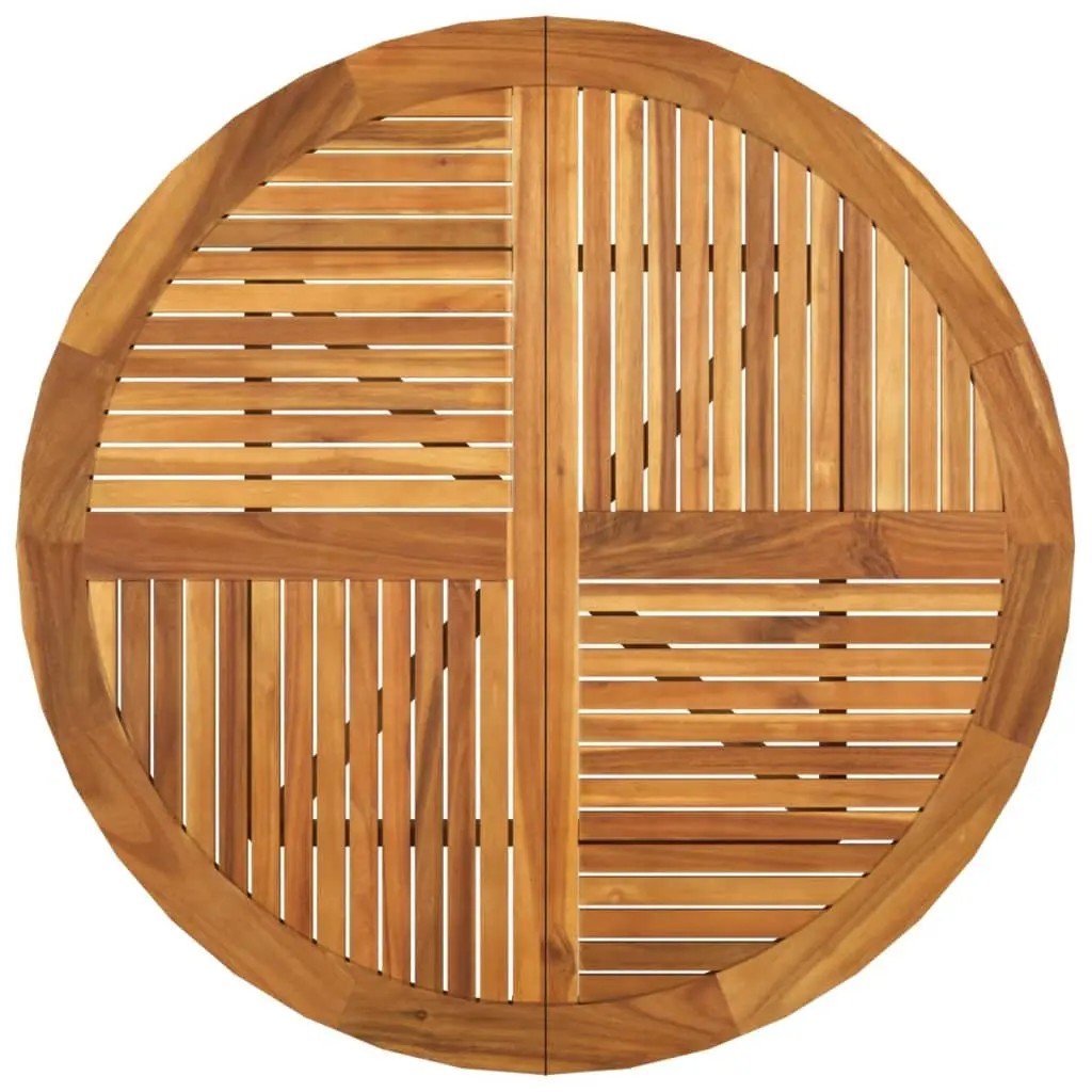 Garden Table Ø 110 cm Solid Acacia Wood Outdoor Dining Round Patio Furniture