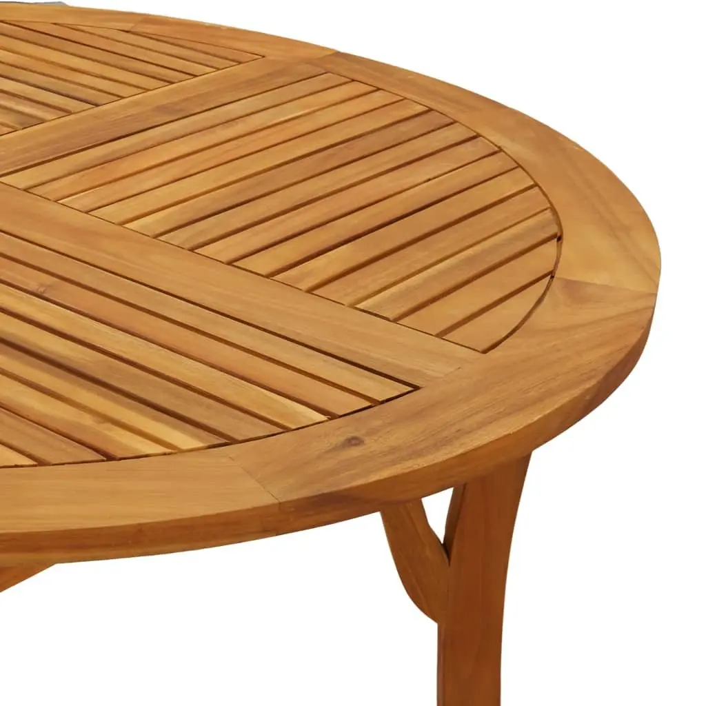 Garden Table Ø 110 cm Solid Acacia Wood Outdoor Dining Round Patio Furniture