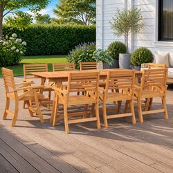 Your Acacia Wood Garden Dining Table, 200x90x75cm