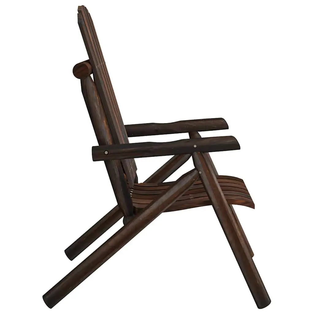 Outdoor Garden Chair Solid Wood Spruce Brown Adirondack Style 68 x 86 x 103 cm