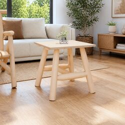 Your Friendly Side Table: Solid Wood Spruce for Outdoors