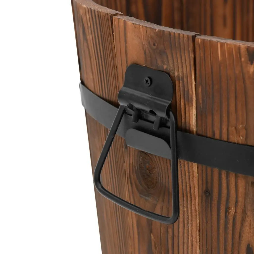 Wooden Bucket Planter Set with Easy Carry Handles