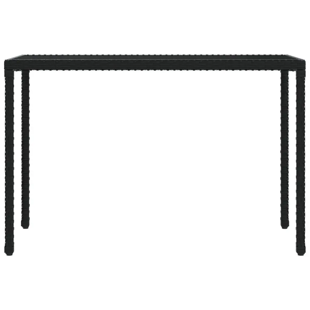 Garden Dining Set 6 Piece Outdoor Furniture Black Poly Rattan with Cushions