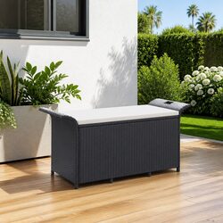 Comfortable Garden Bench with Cushion and Smart Storage