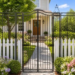 Your New Black Wrought Iron Garden Gate Awaits