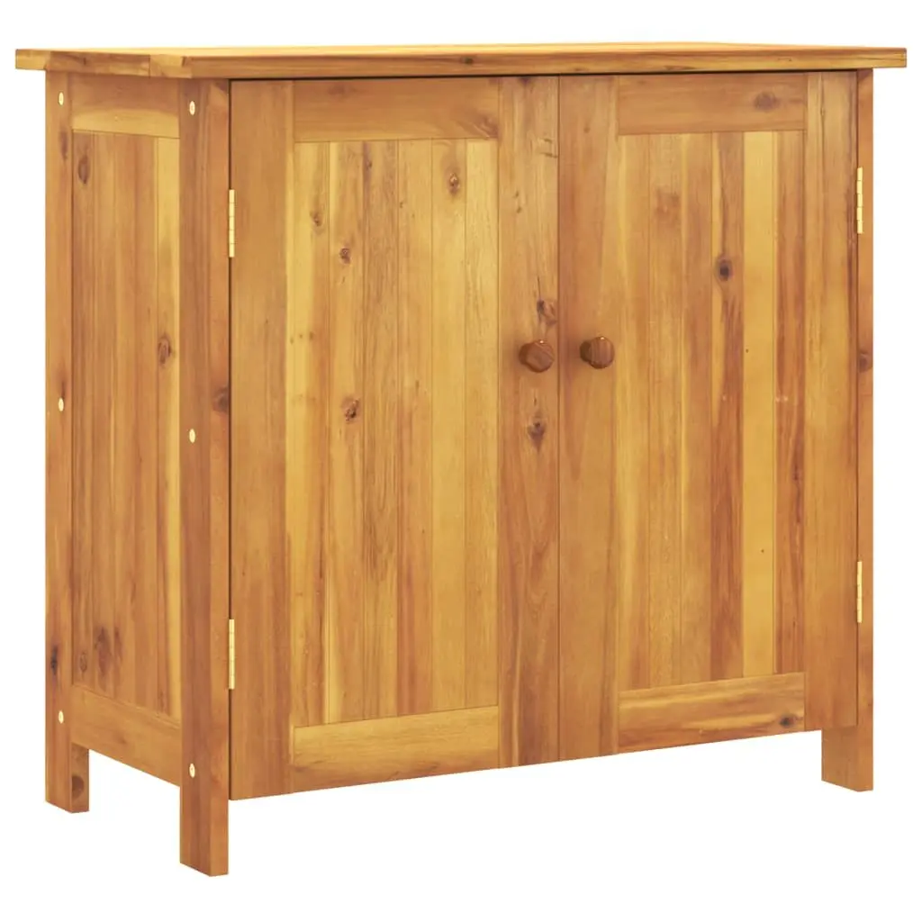 Garden Storage Cabinet 75x35x70cm Solid Wood Acacia Outdoor Patio Shelf Unit