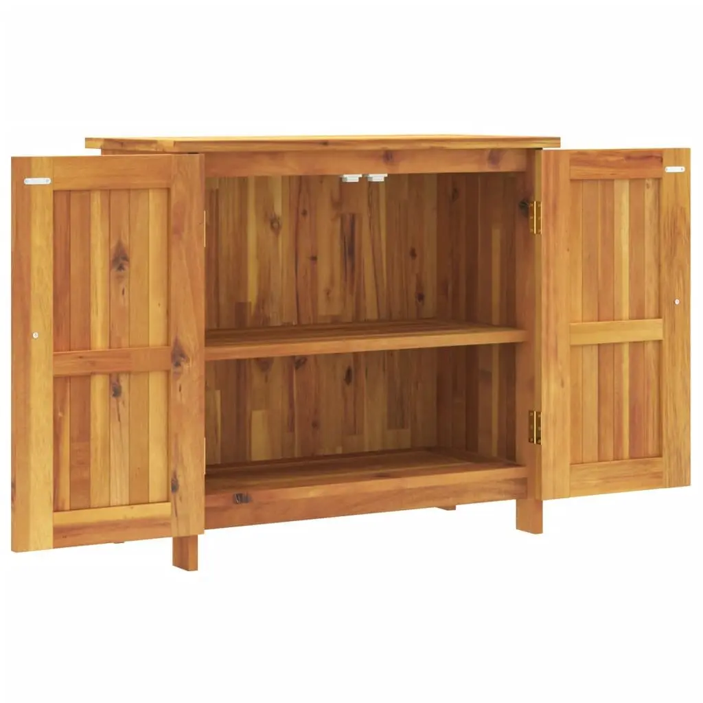 Garden Storage Cabinet 75x35x70cm Solid Wood Acacia Outdoor Patio Shelf Unit
