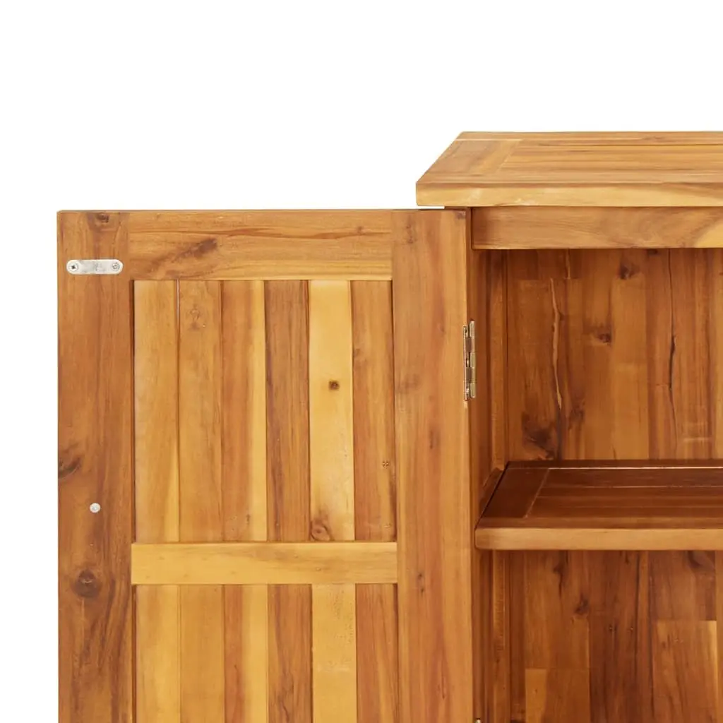 Garden Storage Cabinet 75x35x70cm Solid Wood Acacia Outdoor Patio Shelf Unit