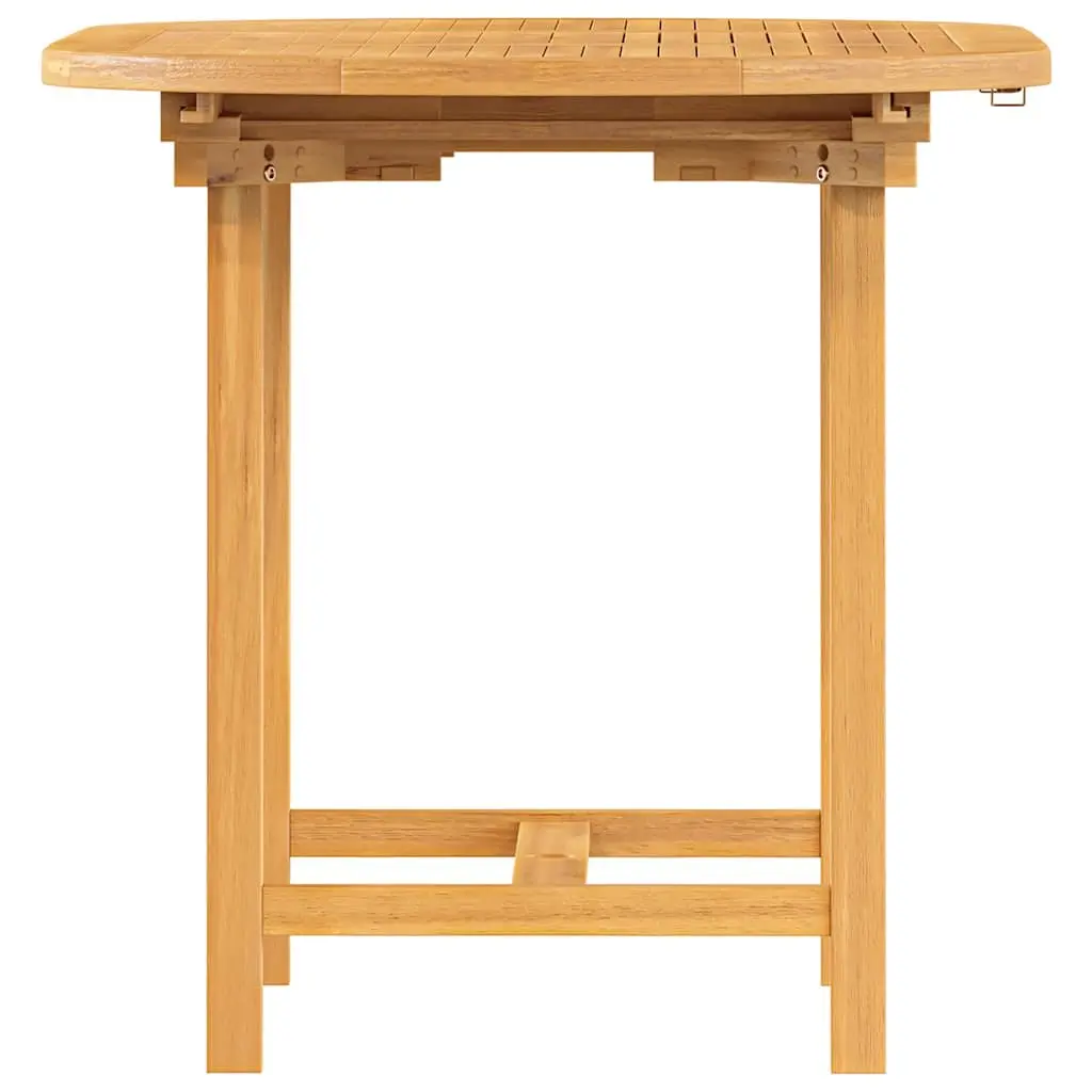 Extending Garden Table 110-160x80x75cm Solid Teak Wood Outdoor Dining Patio