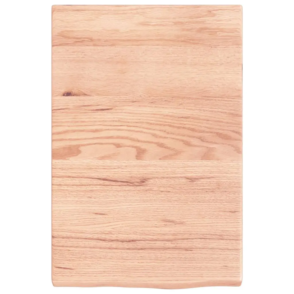 Wall Shelf Rustic Solid Oak Light Brown Live Edge 40 x 60 x 2-4 cm