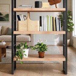 Wall Shelf Solid Oak Wood Light Brown 80x50cm Rustic Storage Ledge Handmade