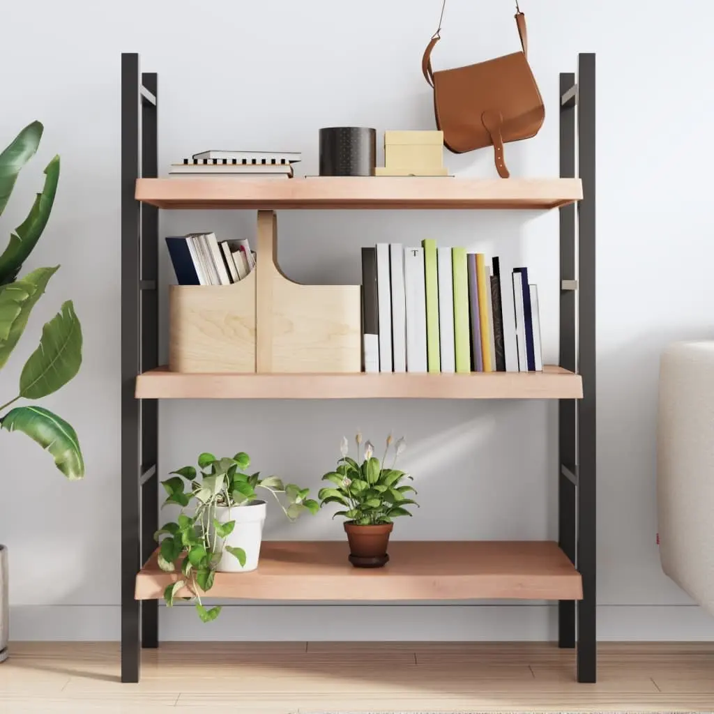 Wall Shelf Solid Oak Wood Light Brown 80x50cm Rustic Storage Ledge Handmade