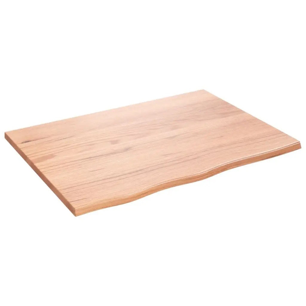 Wall Shelf Light Brown Solid Oak Wood Rustic Storage Floating Ledge 80x60x2cm
