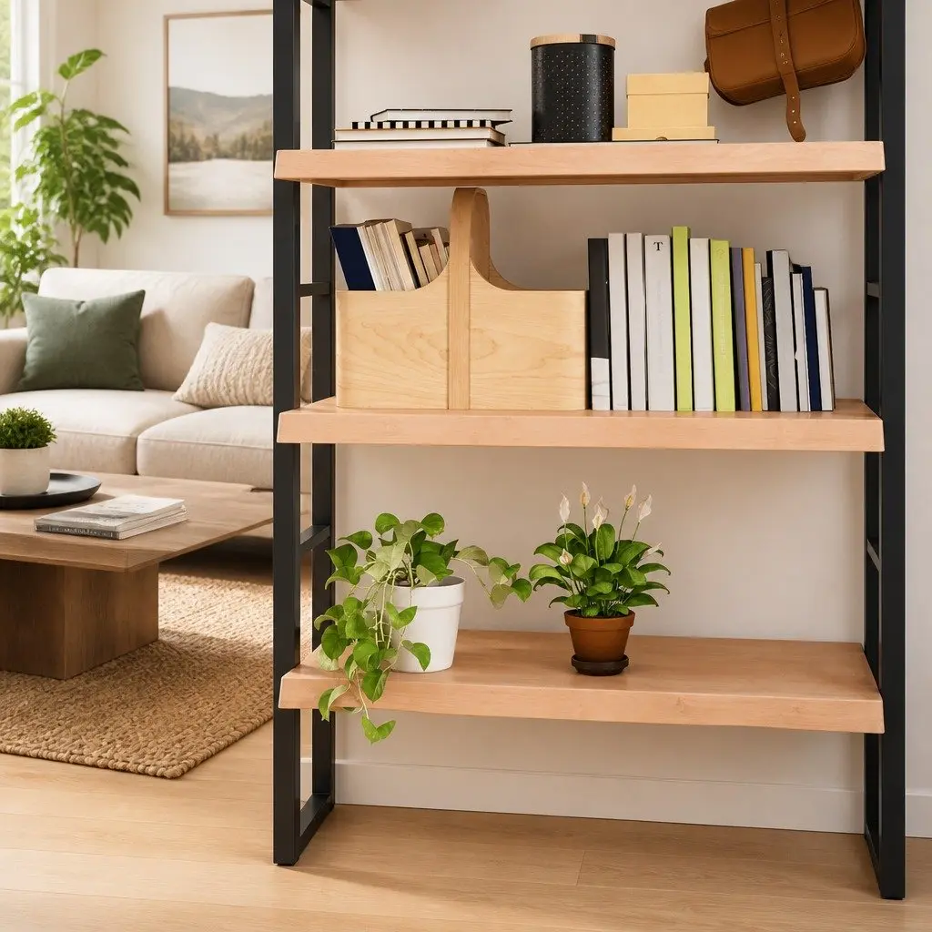 Wall Shelf Rustic Solid Oak Wood Light Brown 80x60cm Floating Ledge