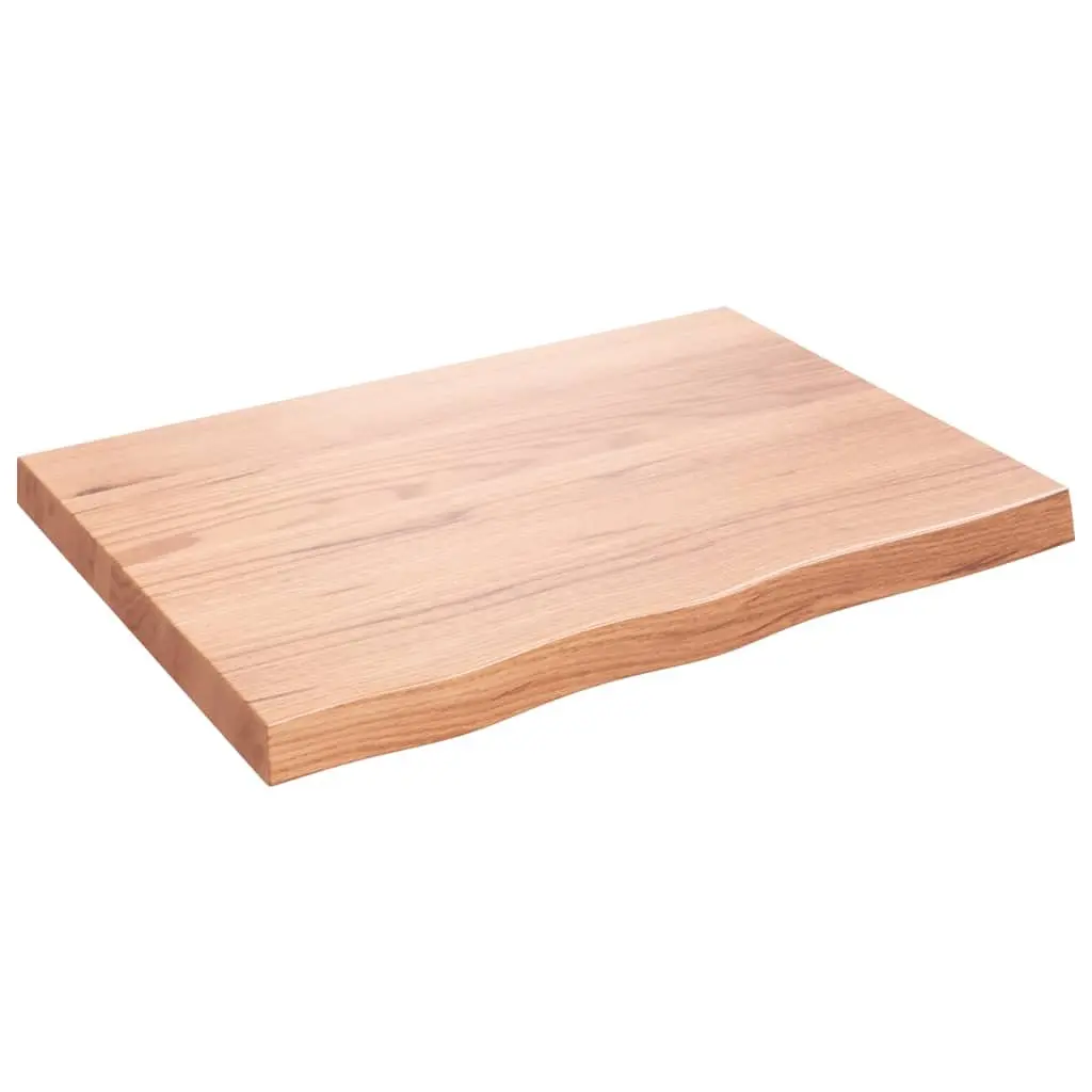 Wall Shelf Rustic Solid Oak Wood Light Brown 80x60cm Floating Ledge
