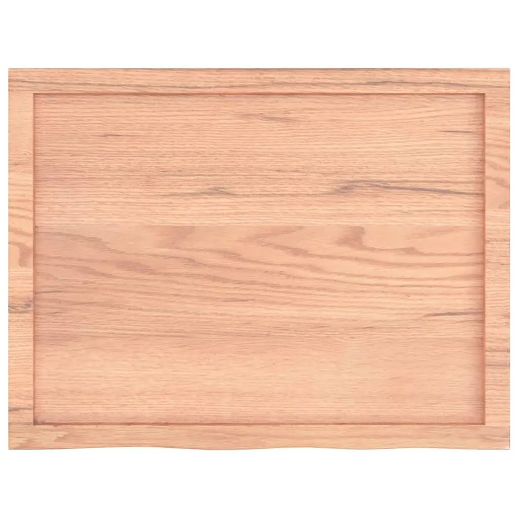 Wall Shelf Rustic Solid Oak Wood Light Brown 80x60cm Floating Ledge