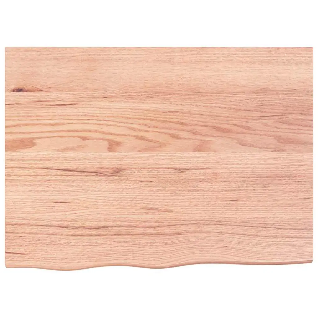 Wall Shelf Rustic Solid Oak Wood Light Brown 80x60cm Floating Ledge