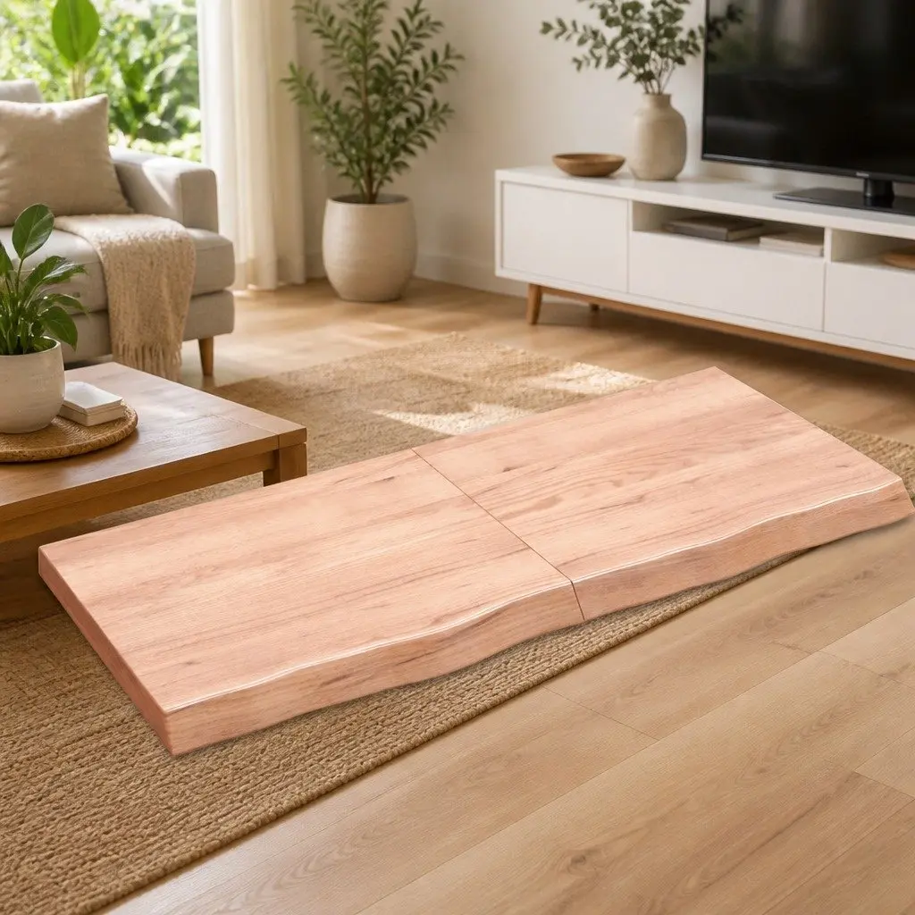 140x60cm Solid Oak Wall Shelf