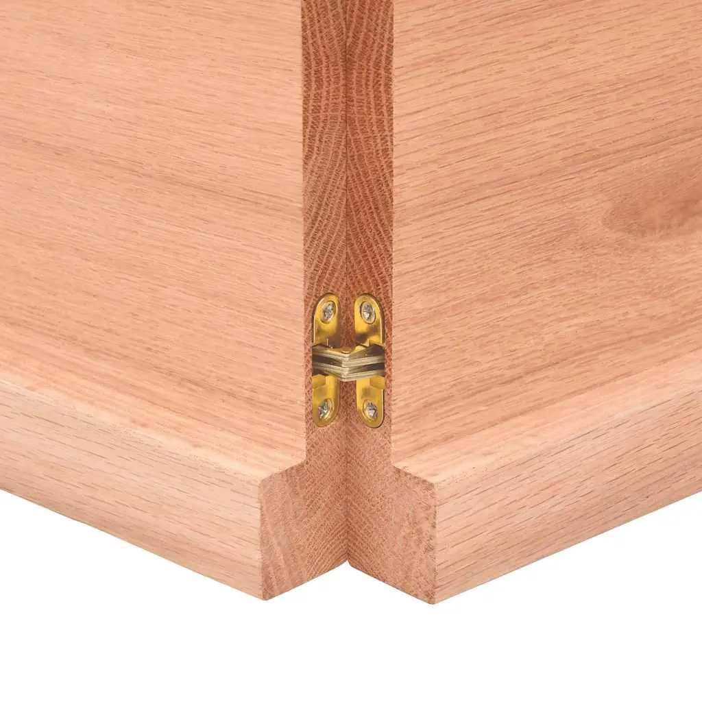 Wall Shelf Rustic Solid Oak Wood Folding 180x60cm