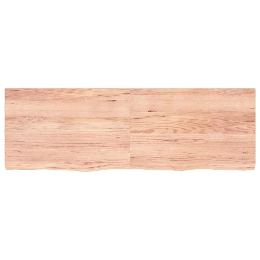 Wall Shelf Rustic Style Solid Oak Wood Light Brown Folding 180x60cm