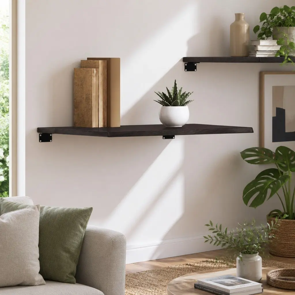 Wall Shelf in Solid Oak 60x60 cm