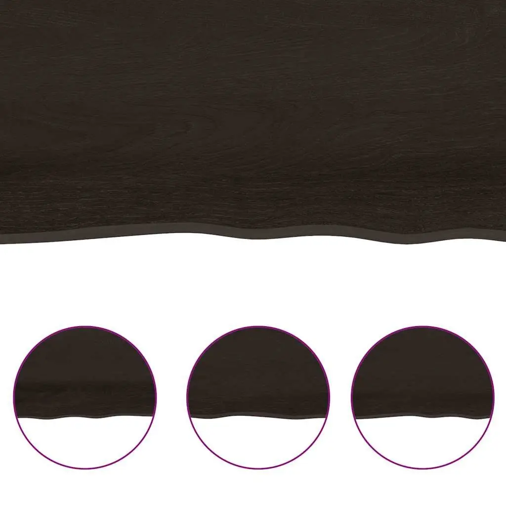 Wall Shelf Dark Brown Solid Oak Wood 120x40cm Rustic Storage Folding Design