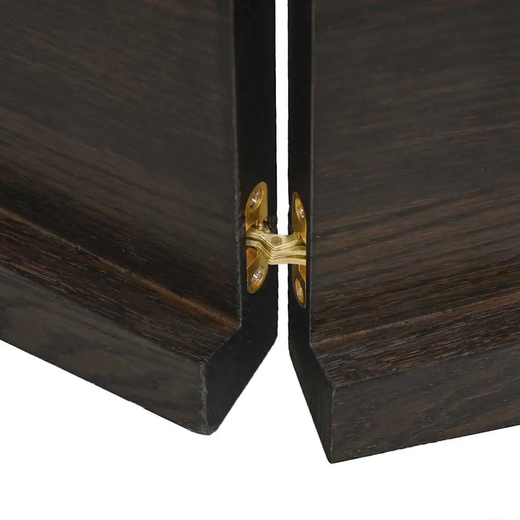 Wall Shelf Brown Rustic Oak Solid Wood Foldable Storage Ledge Handmade 160x40cm