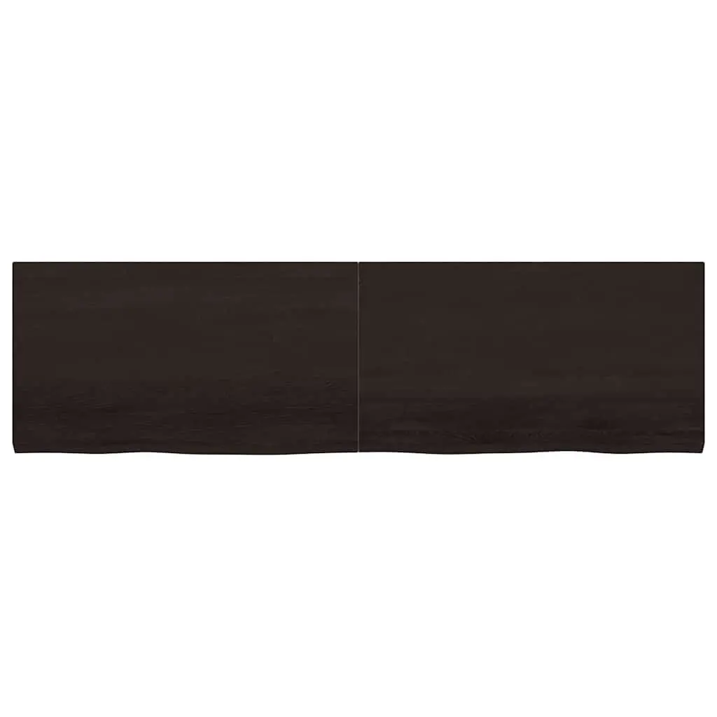 Wall Shelf Dark Brown Solid Oak Wood Rustic Storage Furniture Folding Design