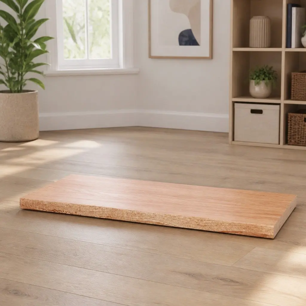 Live Edge Table Top Solid Oak Wood Handcrafted Brown 100x50cm Varnished