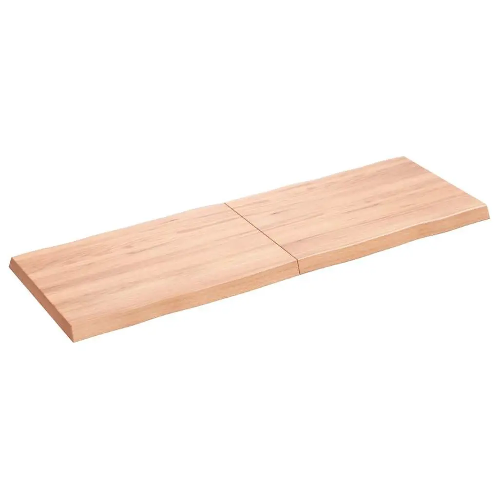 Wooden Table Top Live Edge Solid Oak Brown Treated Folding Replacement Desk