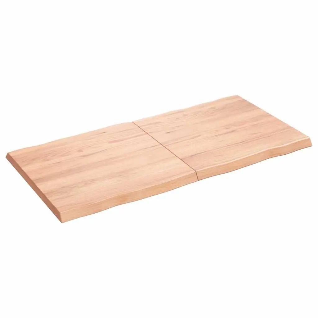 Wooden Table Top Live Edge Foldable Solid Oak 120x60cm