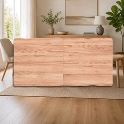 Solid Wood Table Top Live Edge Brown Foldable Replacement Dining Desk Surface