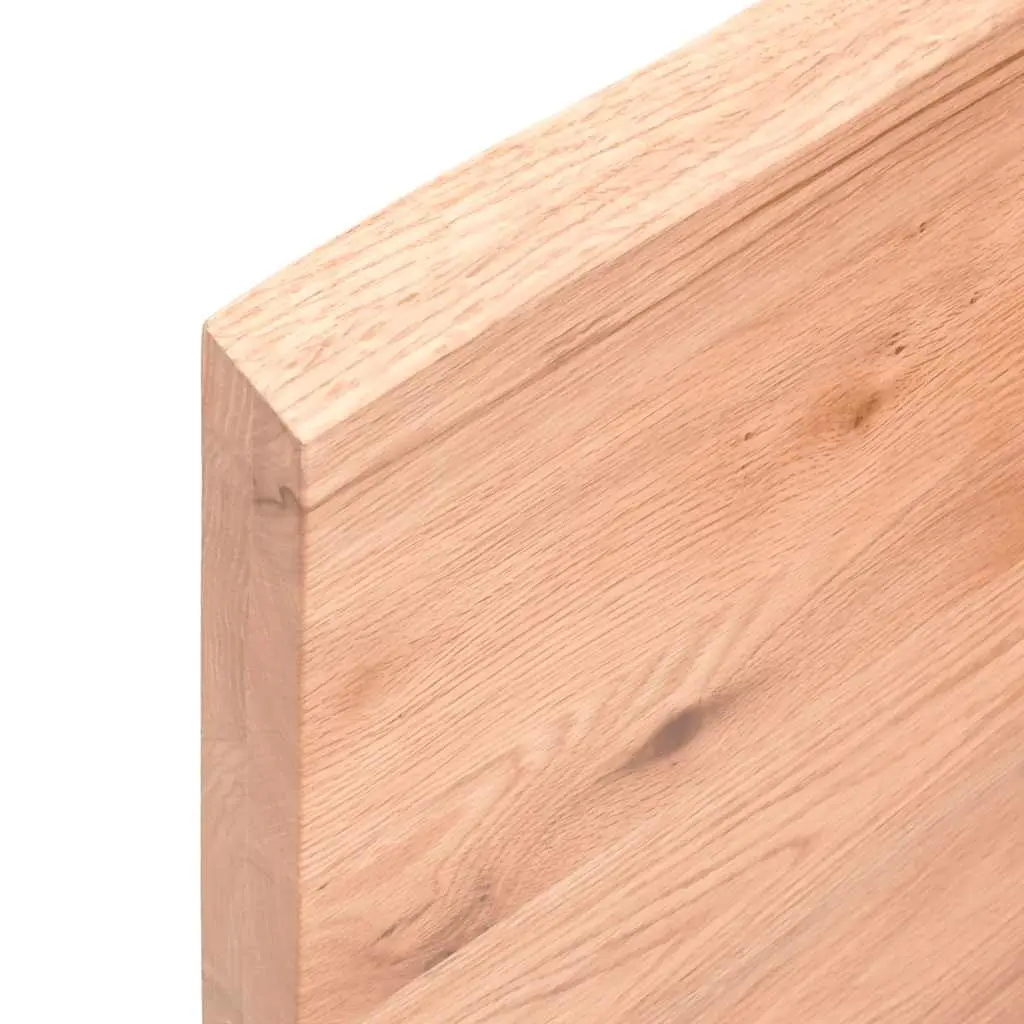 Wooden Table Top Brown 140x40cm Live Edge Solid Oak Foldable Replacement Board
