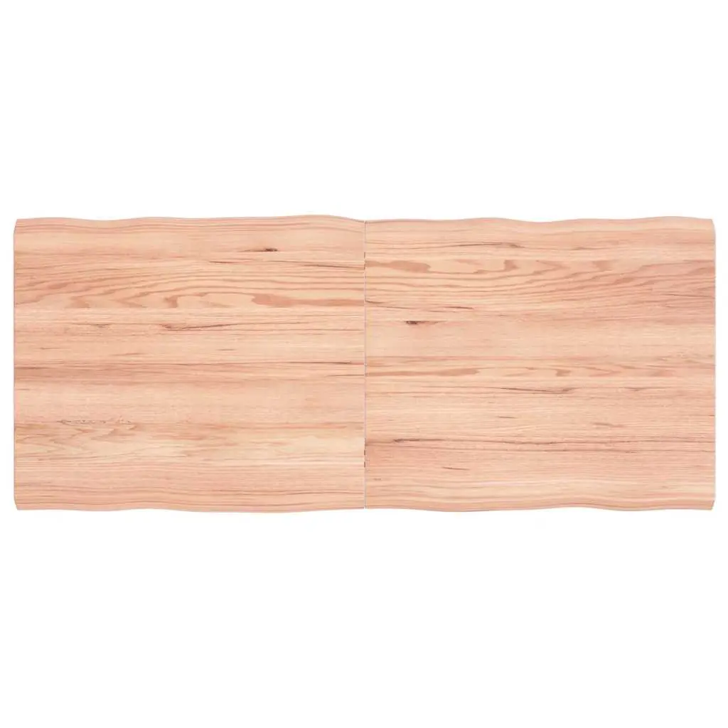 Solid Oak Wood Table Top Light Brown Live Edge Foldable 140x60cm