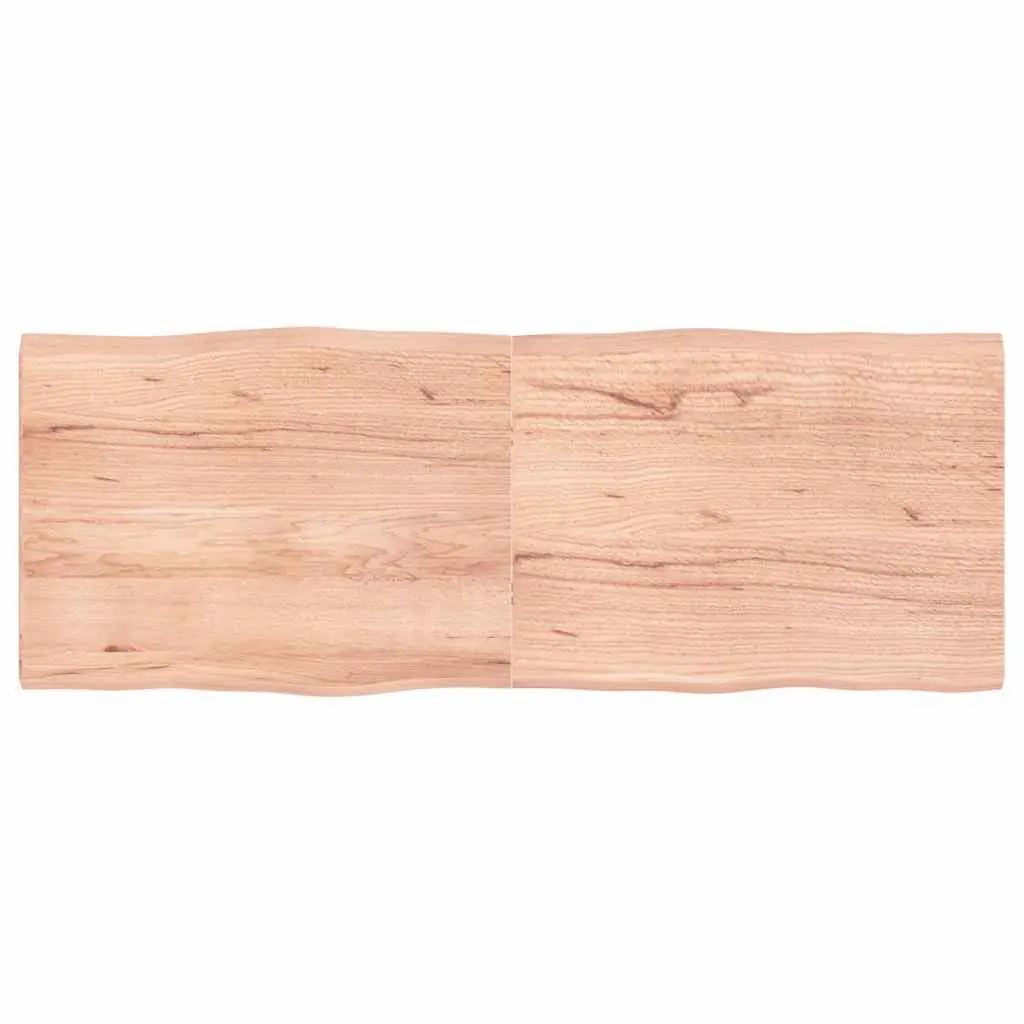 Solid Oak Wood Table Top Live Edge Foldable 160x60cm Brown