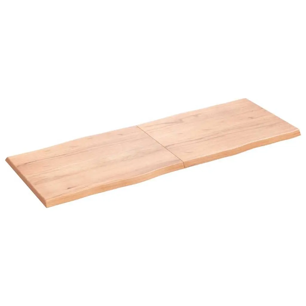 Solid Oak Wood Table Top Live Edge Foldable 160x60cm Brown