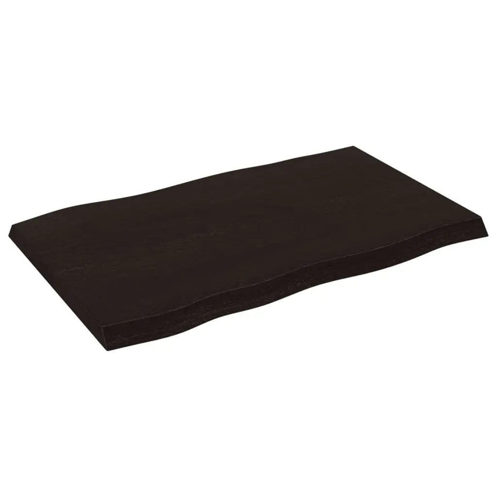 Dark Brown Oak Table Top 80x50cm