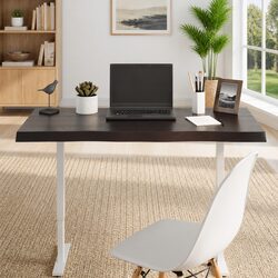Solid Oak Wood Table Top Live Edge Dark Brown 100x40cm Treated Handcrafted