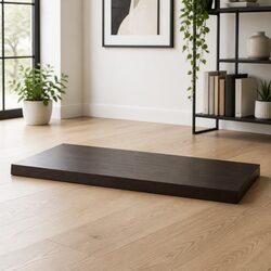 Dark Brown Wooden Table Top - Solid Oak Live Edge 100x60cm